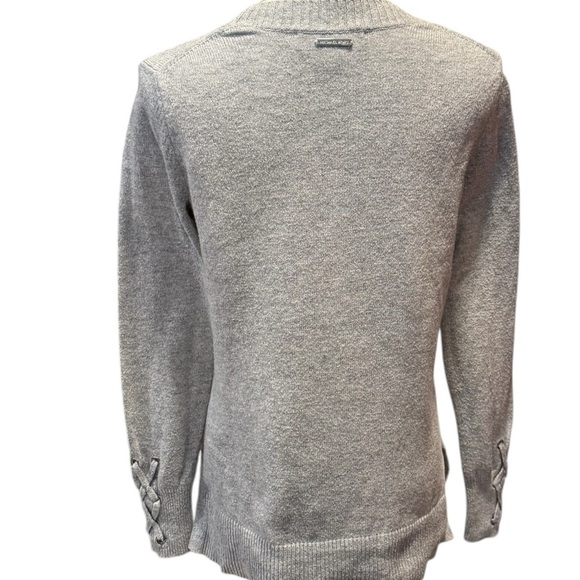 🍀2/$22 Michael Kors Wool Blend Gray Crewneck Sweater Womens XS - Picture 5 of 11